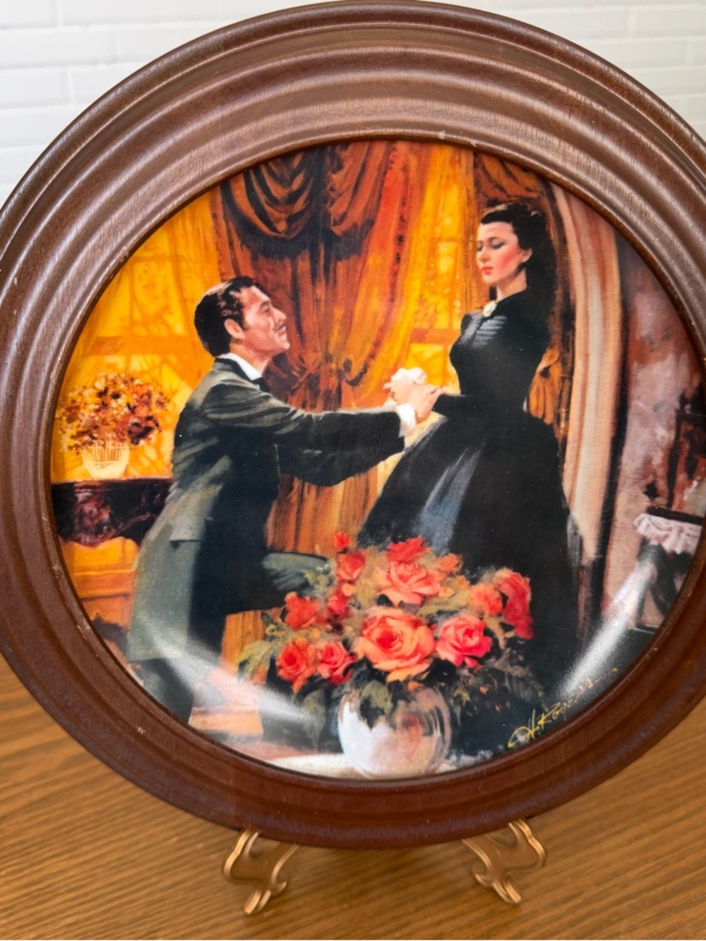 Collectible Plate “The Proposal” Gone with the Wind Golden Anniversary Series